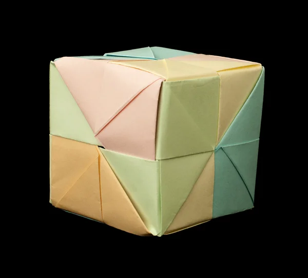 Cubi di carta piegato stile origami . — Foto Stock