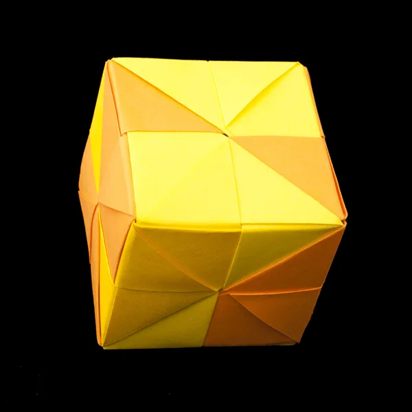 Cubi di carta piegato stile origami . — Foto Stock