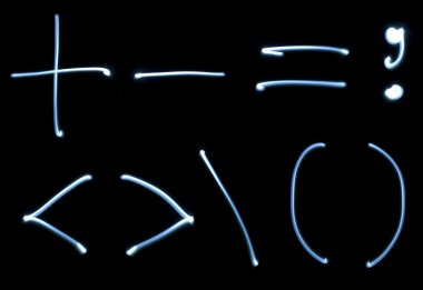 matematiksel işaretleri Neon ışığı ayarla