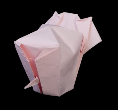 pembe filler siyah izole