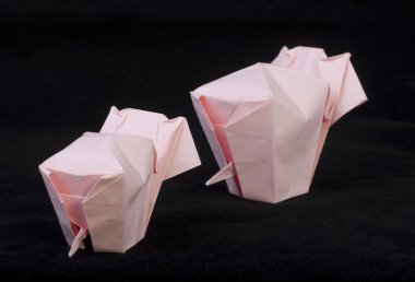 pembe filler siyah izole