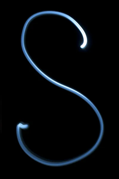 The letter S from neon light. — Stock Photo, Image