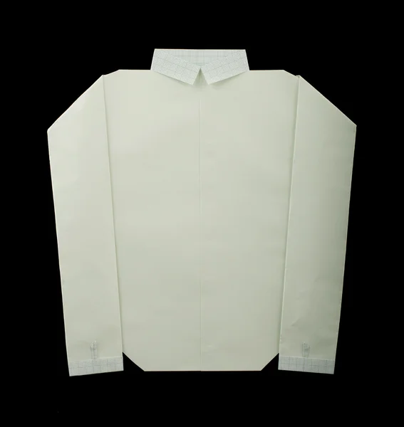 Izolované papír vyrobený bílou košili — Stock fotografie