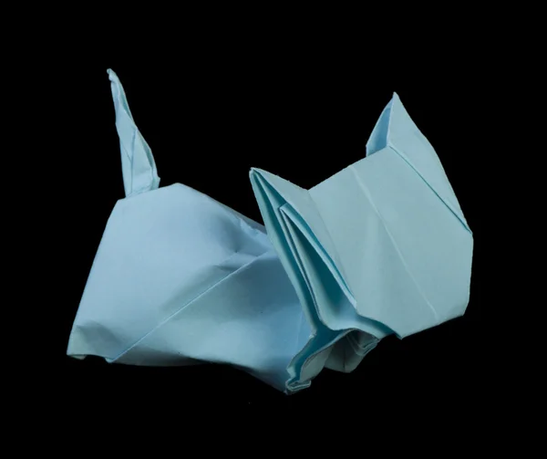 Blue cat origami — Stock Photo, Image