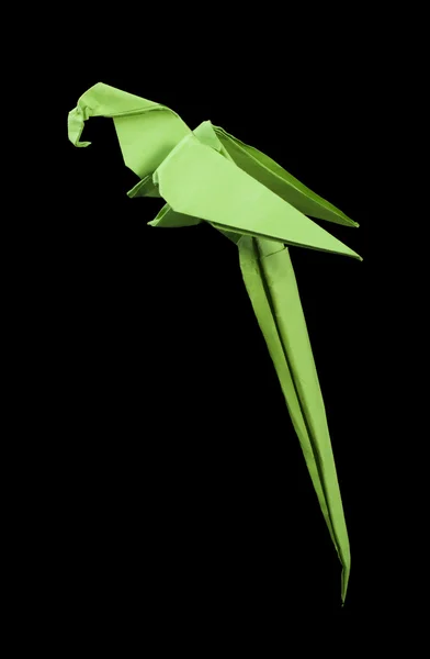 Papel feito papagaio preto isolado — Fotografia de Stock