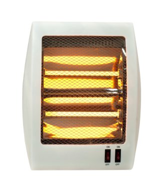 elektrikli ısıtıcı beyaz izole