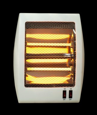 izole bir elektrikli ısıtıcı siyah