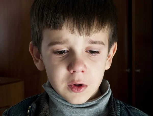 Faccia di piangere bambino — Foto Stock
