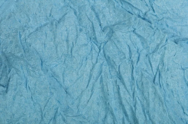 Zerknülltes blaues Papier — Stockfoto