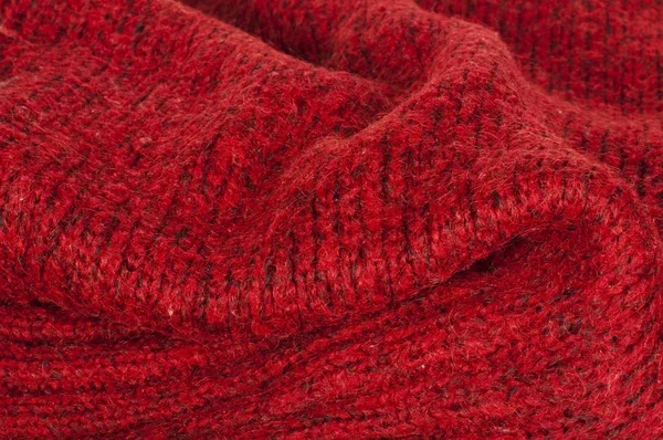 Fatto a mano maglia sfondo rosso — Foto Stock