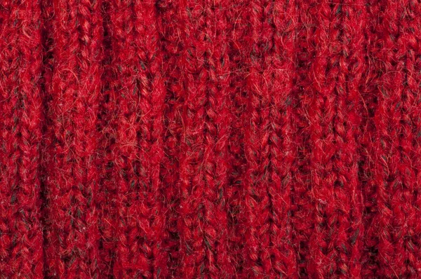 Handmade knit red background — Stock Photo, Image