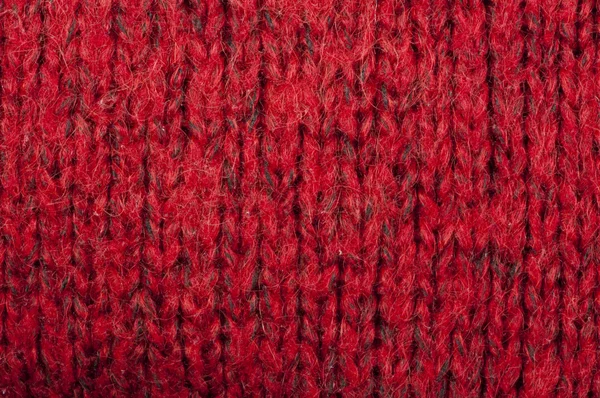 Handgjord stickad röd bakgrund — Stockfoto