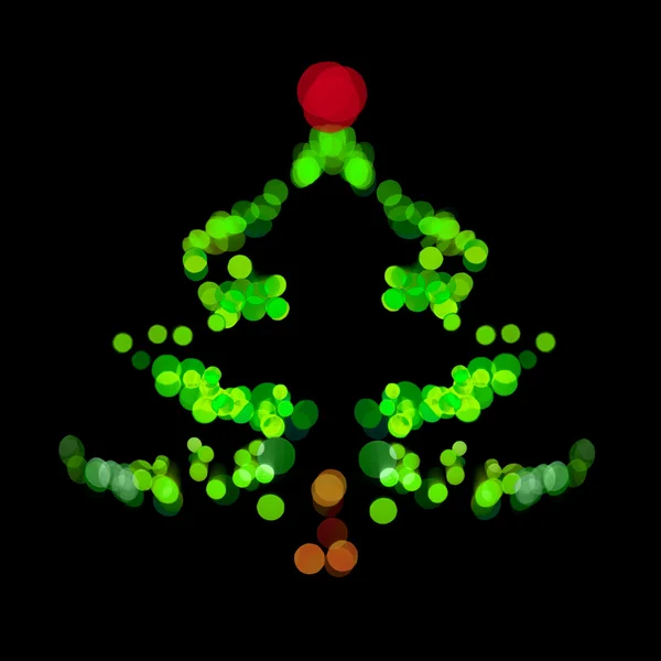 Boże Narodzenie drzewo światła bokeh — Zdjęcie stockowe