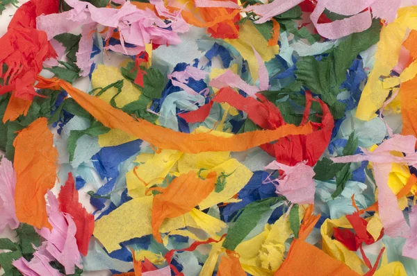 Many colorful pieces of torn paper — Stock Photo, Image