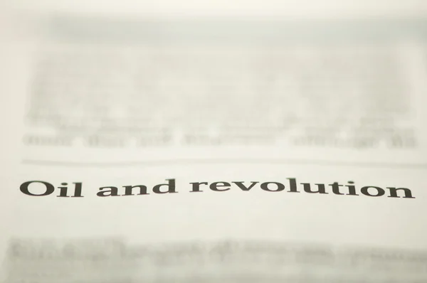 Oil and revolution text — Stock Photo, Image