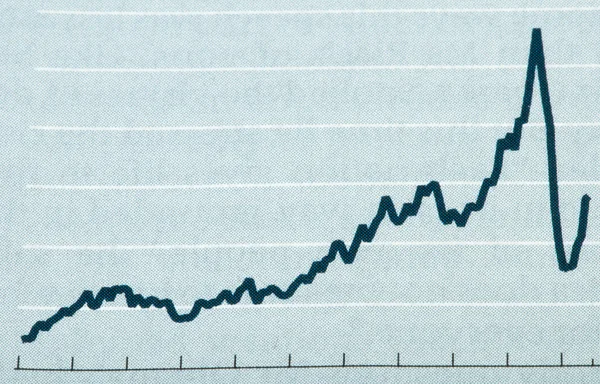 Ekonomie graf — Stock fotografie