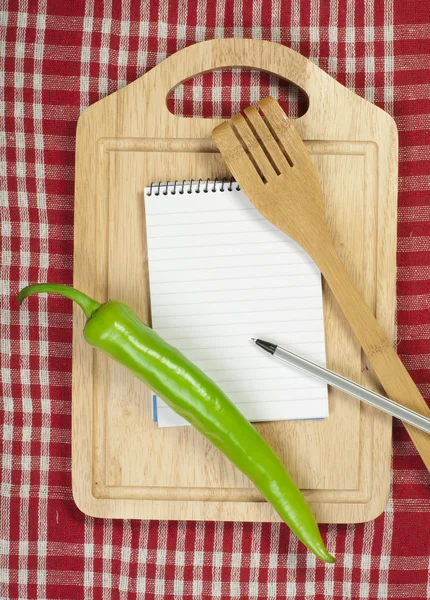 Quaderno per scrivere ricette — Foto Stock