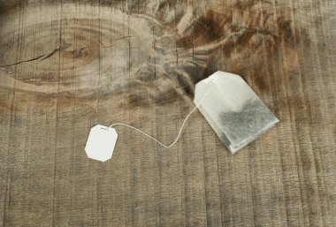 çay torba ile beyaz etiket