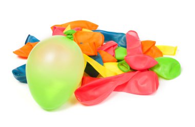 uninflated balon yığını