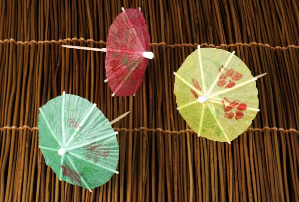 Colorful cocktail umbrellas — Stock Photo, Image