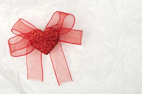 Ribbon and hearts — Stock Photo, Image