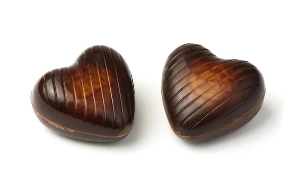 Kalp şeklinde çikolata — Stok fotoğraf