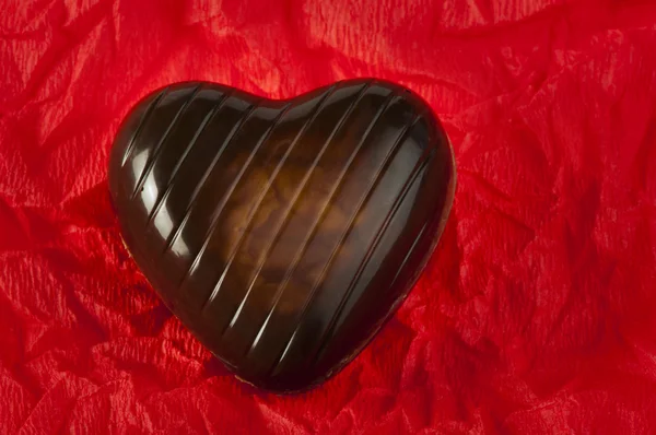 Chocolate in the shape of hearts — Stock Photo, Image