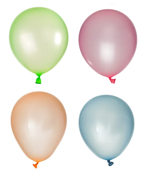 Set van opgeblazen ballonnen van verschillende kleuren — Stockfoto