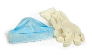 Tıbbi maske ve eldivenler