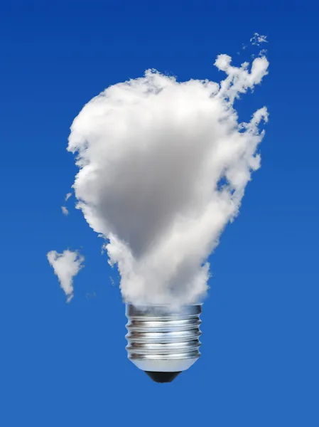 Lamp made of clouds — Stock Photo, Image