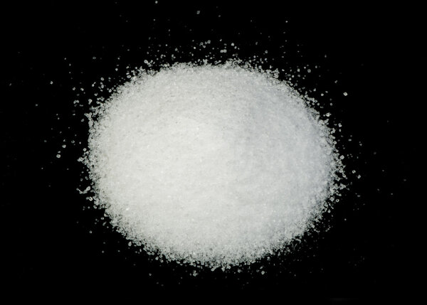 Salt on black background