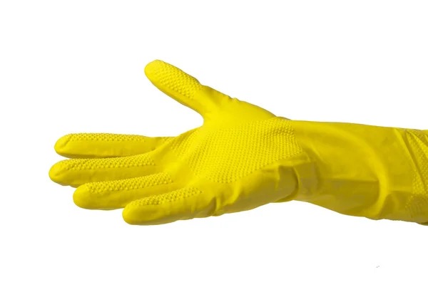 Huishoudelijke gele handschoenen — Stockfoto