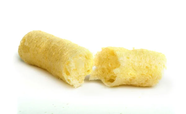 Corn snacks white isolated — Stock Photo, Image