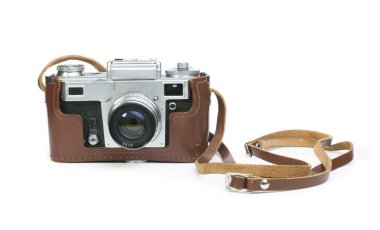 eski vintage kamera beyaz izole