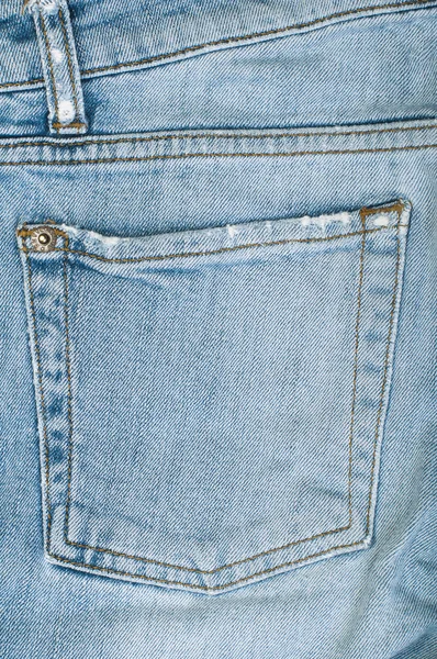 Jeans Rücken blaue Tasche — Stockfoto