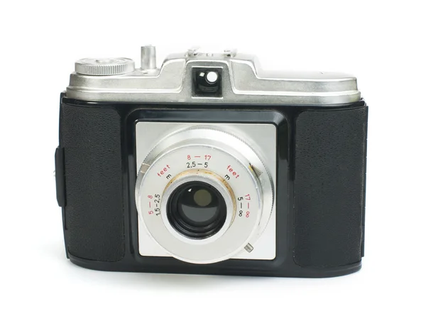 Eski vintage kamera beyaz izole — Stok fotoğraf