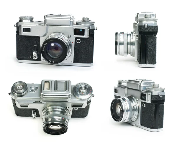 Old vintage camera white isolated — Stock Photo, Image