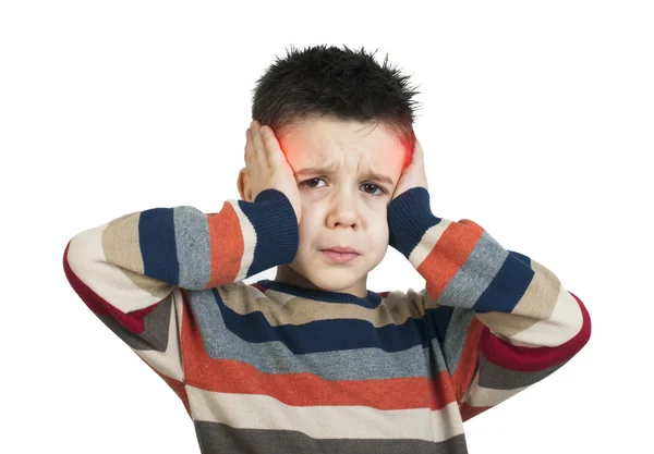Barn har huvudvärk — Stockfoto