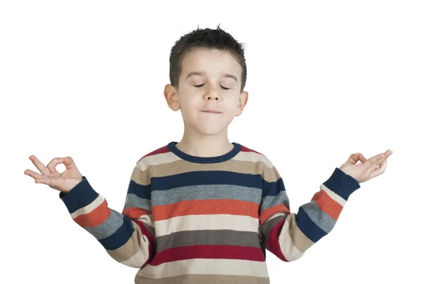 Child meditate Stock Image