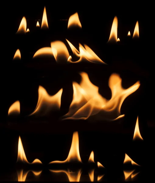 Fire on a black background — Stock Photo, Image