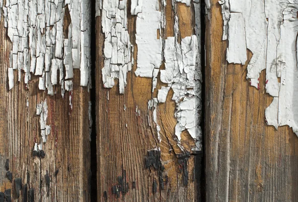 Vecchia vernice screpolata su tavole — Foto Stock