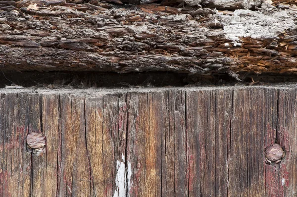 Old cracked paint on boards — Stock Photo, Image