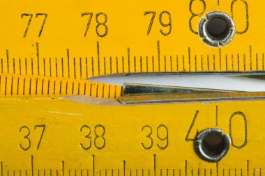 İnşaat metre yakın çekim