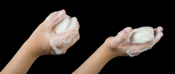 ディップの手と石鹸 — ストック写真