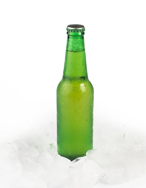 Grüne Flasche Bier — Stockfoto