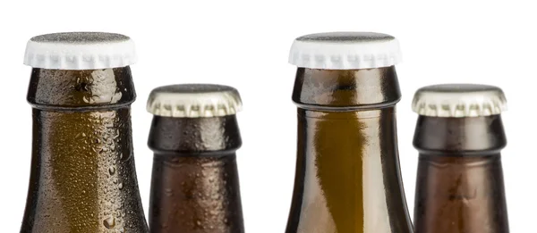 Brown Beer bottles isolated — Stock Photo, Image