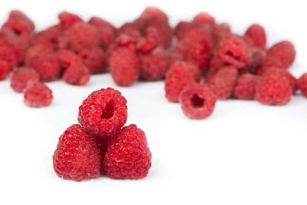 Raspberries white isolated — Stock Photo, Image