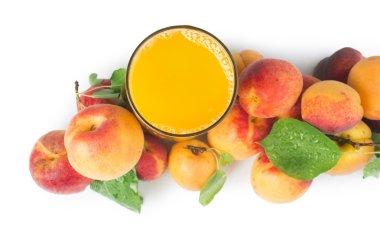 kayısı ve cam suyu.