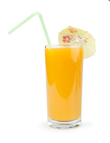 Glas med persikor juice — Stockfoto