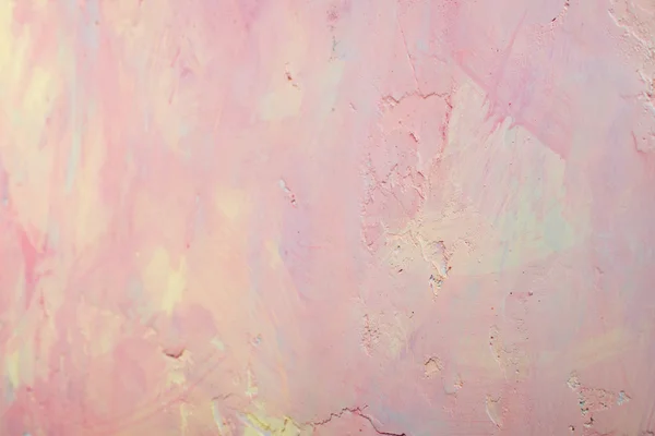 Muur met roze en gele textuur — Stockfoto